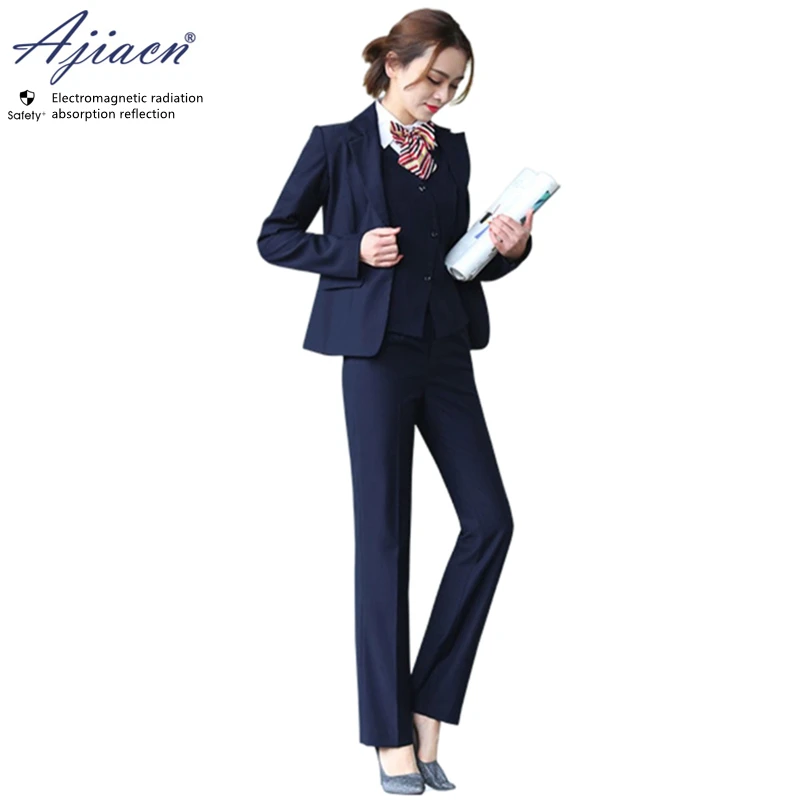 Electromagnetic Radiation Protective Women's Business Suit Finance Corporation, Software Company EMF Shielding Ladies' Clothing