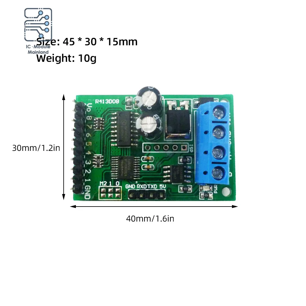 5V 6-24V RS485 RS232 R413D08 8 Channel (TTL) Modbus RTU Control Module Multi-Function Relay PLC Control Board