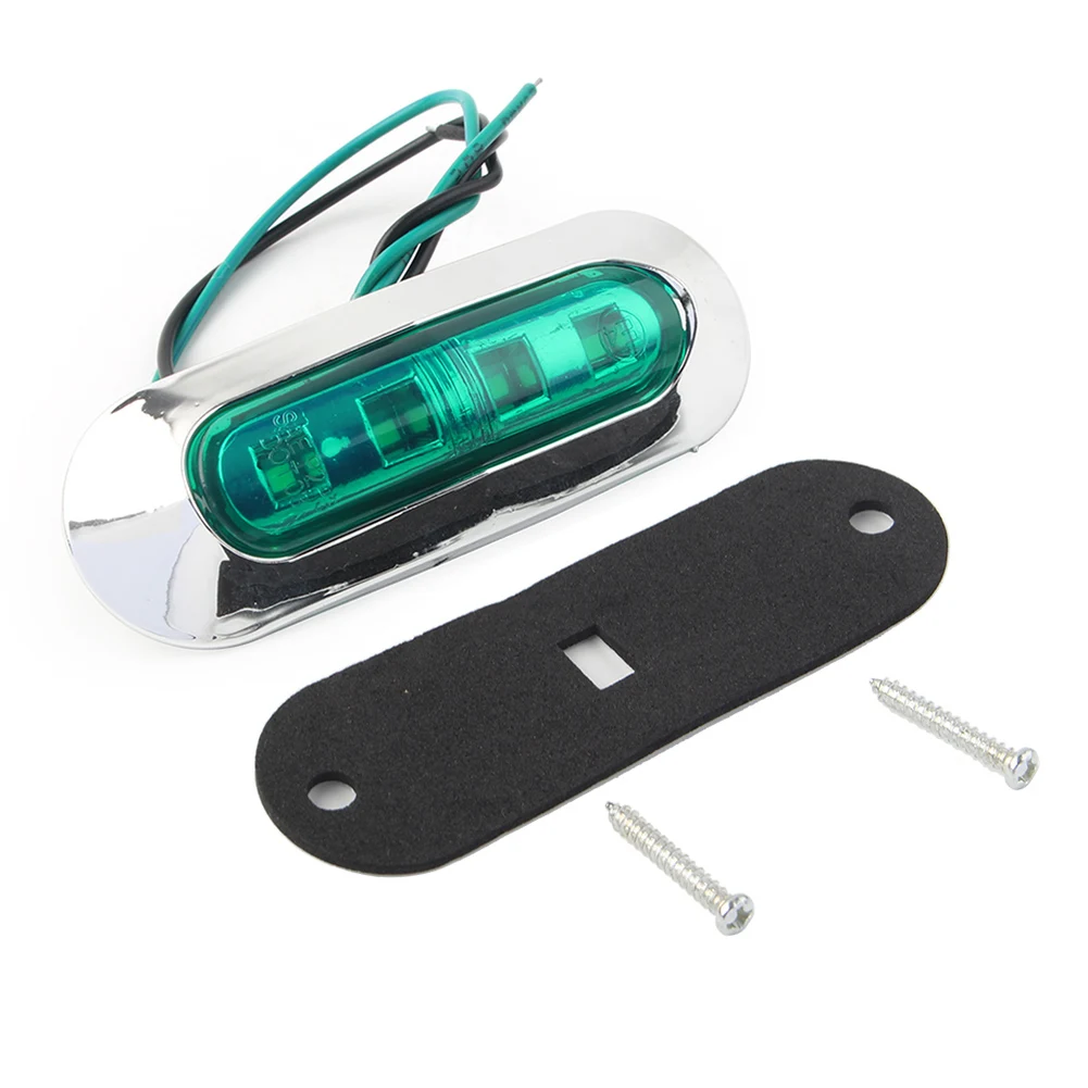 Green 4 LED Side Clearance Marker Light For Car Truck Trailer Pickup 12V 24V