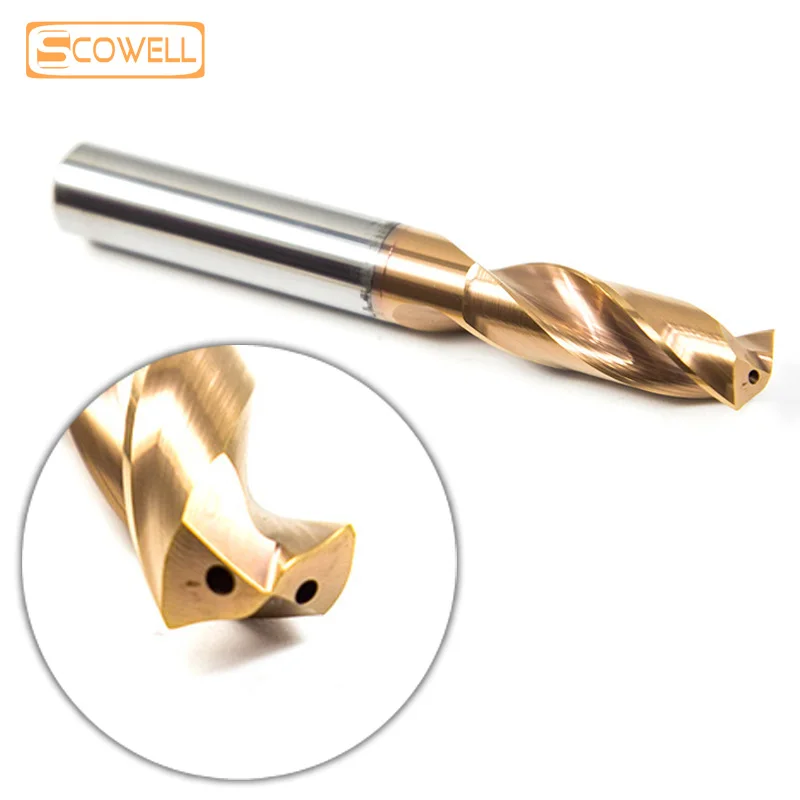 

30% Off HRC55 Carbide Internal Cooling Drill Bits Micro grain solid Tungsten carbide CNC Twist Drill Bits CNC Ruter Drills