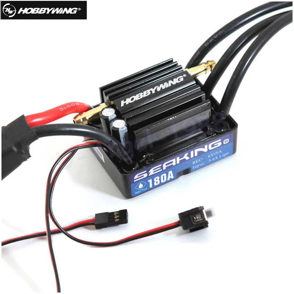 Hobbywing SeaKing 60A/120A/180A V3 Waterproof Brushless ESC RC motor ESC 6V 2-6S BEC Untuk RC Boat Electronic Speed Controller