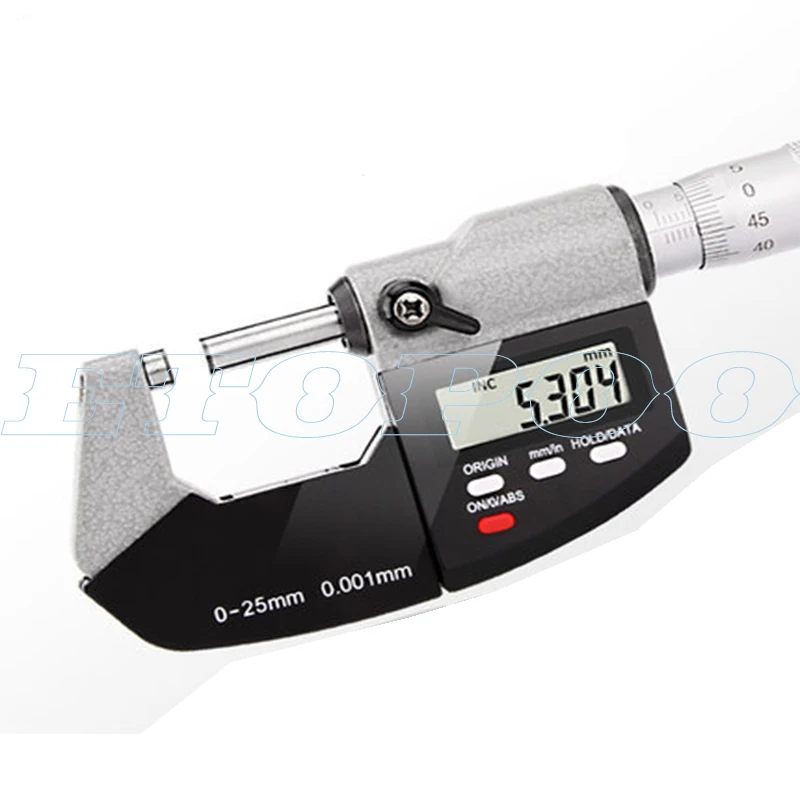 High quality 0-25mm Micron Digital outside Micrometer Electronic micrometer caliper gauge 0.001mm digital gauge measuring tools