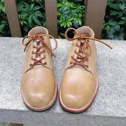 Classic Man Casual Dress Office Mens Boots Handmade Wedding Party Flats Round Toe Basic Laceing Loafers Mens Shoes