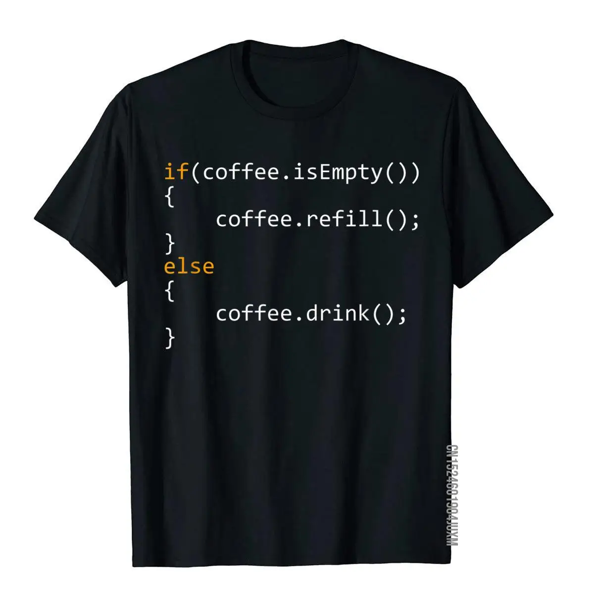 Funny Programmer Coffee Gift For Coders T-Shirt Cotton Unique Tops Shirt Coupons Men's T Shirt Vintage