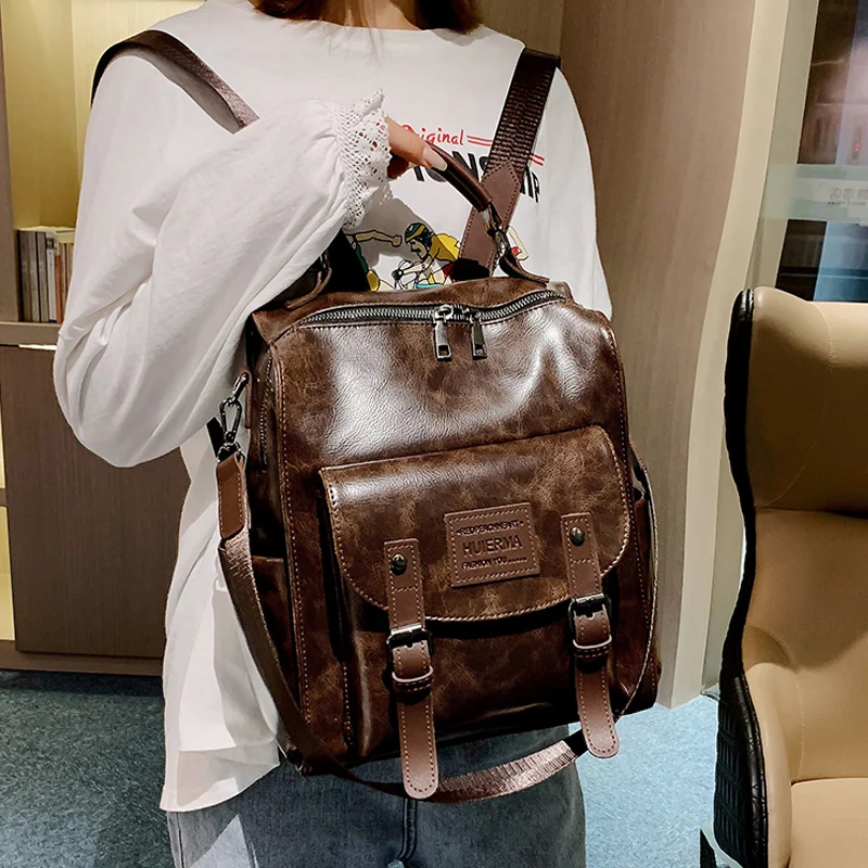 2023 Fashion Women Backpack High Quality Youth PU Leather Backpacks for Teenage Girls Female School Shoulder Bag Bagpack mochila