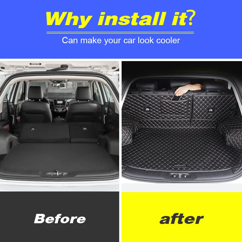 Vtear Rear Trunk Anti-Dirty Mat Decoration Car Carpet Anti-Kick Cover Accessories Interior Dust-Proof Pad Parts For Changan CS55