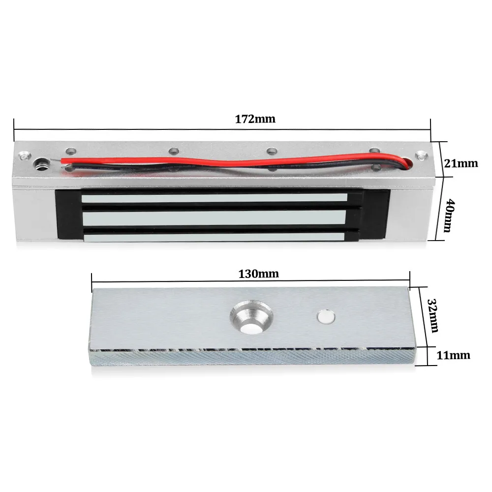 12V Electromagnetic Locks 180KG/350lbs Electric Magnetic Lock ZL U Bracket for Electronic Door Access Control System Waterproof