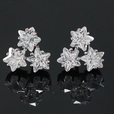 REETI-pendientes de plata de ley 925 con forma de estrella para mujer, joyería de boda elegante, aretes de cristal, 2019