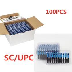100 PCS Embedded SC UPC Fiber Optic Fast Connector FTTH single-mode fiber optic SC quick connector SC adapter Field Assembly
