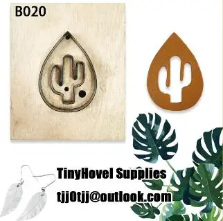 The Teardrop Earrings Cutting Dies Wooden Die Cut Scrapbooking for Leather, Suit for Common Leather Cutting, Big Shot Machine