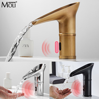 Basin Faucets Sensor Automatic infrared Bathroom Sink Wine Glass Faucet Touchless Inductive Electric Deck Toilet Wash Tap MLS336