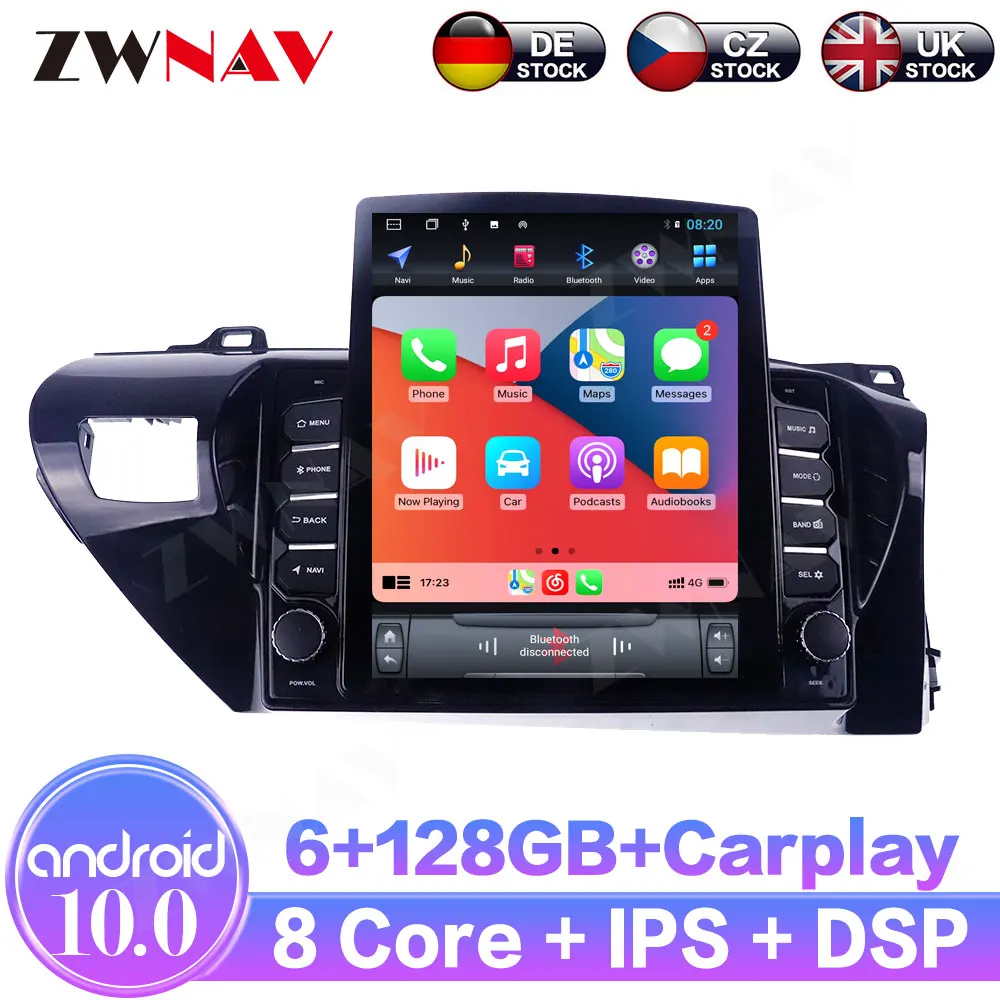 Android 10.0 4+128GB For Toyota Hilux RHD 2015 - 2020 ISP Touch Screen Car GPS Navigation System Car Radio Multimedia Player DSP