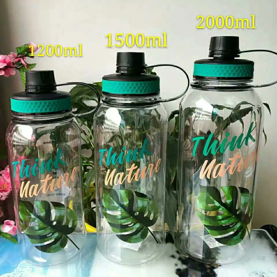 New 2000ml Large Capacity Plastic Space Cup Plastic Water Bottle Mountaineering Outdoor Sports Water Cup Handy Cup