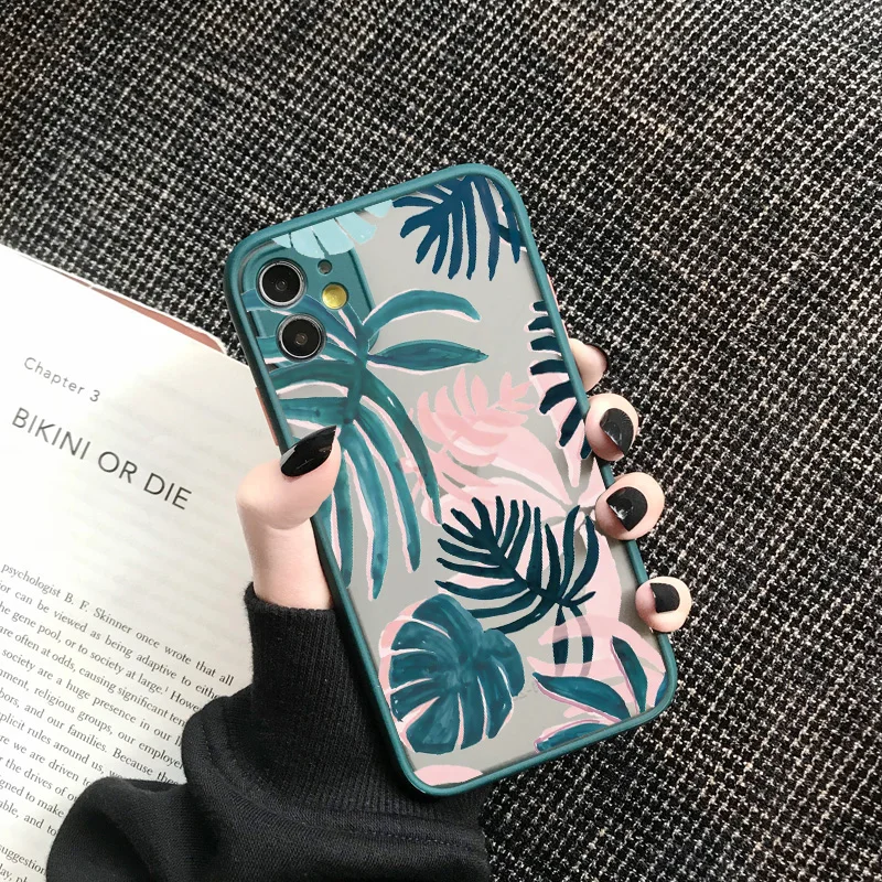 Palm tree Leaves Plant Flower Phone Case for iphone 11 12 13 14 15 Pro Max X XR XS MAX 6s 7 8 Plus SE2 Back Shockproof Cover