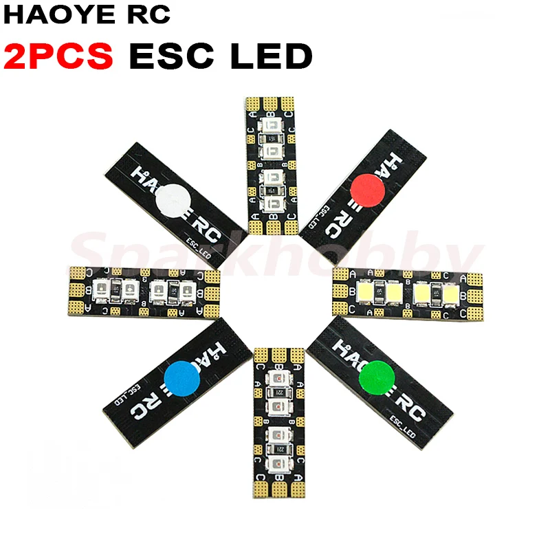 2PCS HAOYE RC ESC LED ESC 1g 6S ESC extension Board Motor RC Arm high light LED 5 inch 3 inch FPV Quadcopter Racing Drone DIY