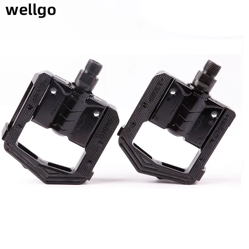 WELLGO F178 F265 Pedal Mountain Bike Folding Bicycle Pedals Aluminum Alloy/PP Folding Sealed Bearing Pedal Screw Thread Parts