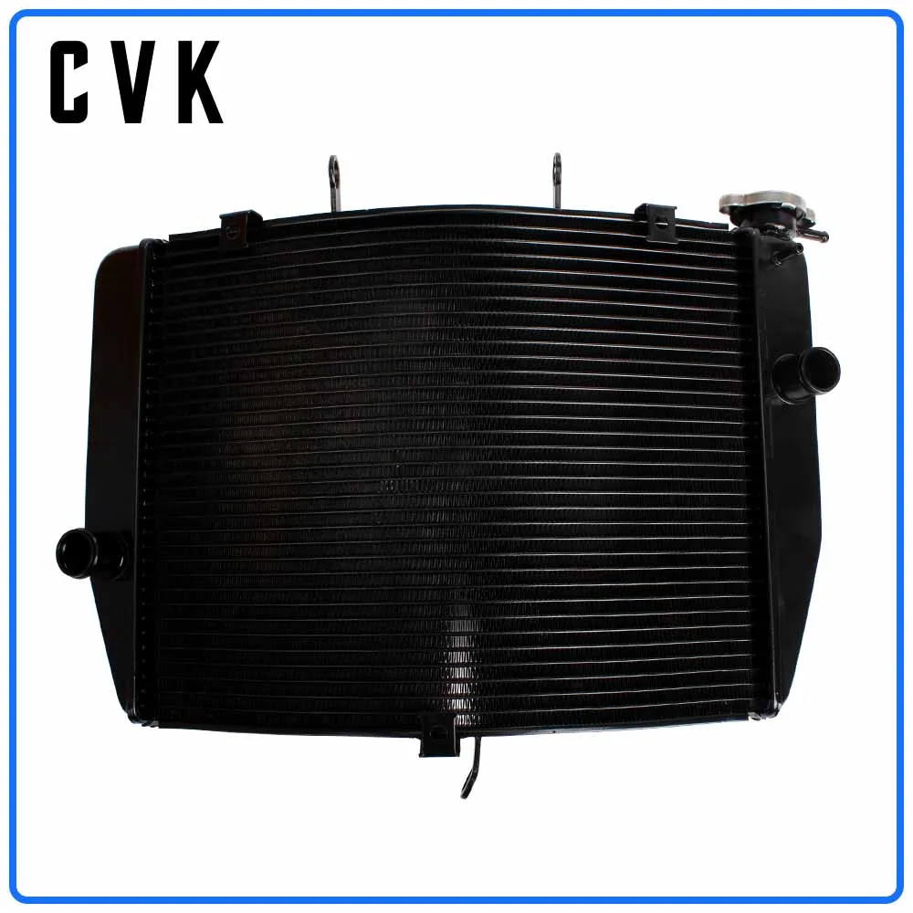 CVK Motorcycle Aluminium Black Radiator Cooler Cooling Water Tank for Kawasaki NINJA ZX-10R 2008-2010 ZX10R ZX 10R 08 09 10