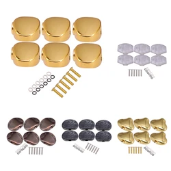 6pcs Guitar Tuning Pegs Caps Machine Head Classical Guitar Replacement Buttons Knobs for Acoustic Folk Guitar