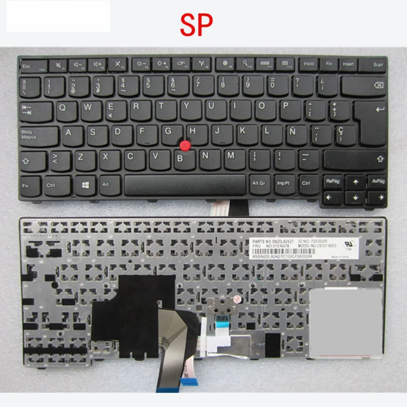 

For Lenovo T450 New #04Y2773 Spanish PC Laptop Computer Keyboard Keypad Win8 SP