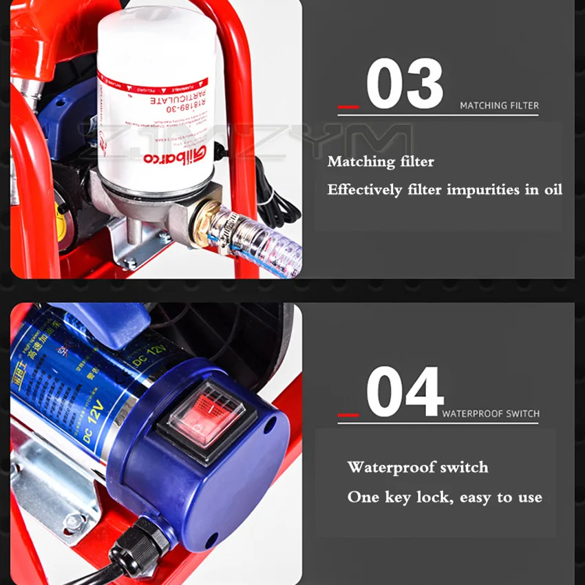 Imagem -03 - Bomba Elétrica Autoescorvante Alta Potência Pistola de Reabastecimento Máquina Dosadora 3050l 580w 12v 24v