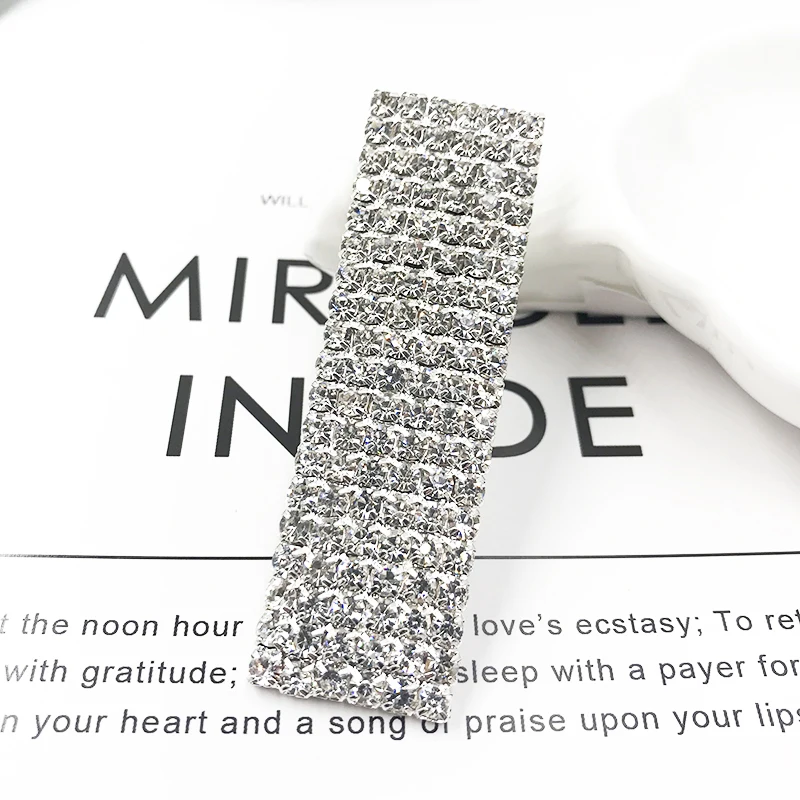 Vintage Luxurious Hairclip Full Drill Rhinestones Hair Clip for Women Geometric Hair Barrette Girls Hair Clips Hair Accessories