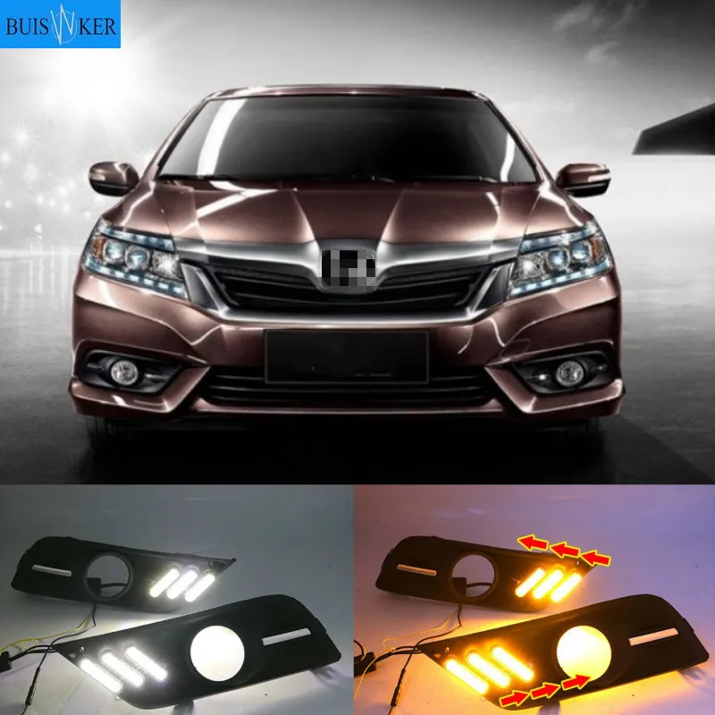 

1set For Honda CRIDER 2013-2015 LED Daytime Running Light Front Bumper Turn Signal Lamps Car Fog Light Assembly