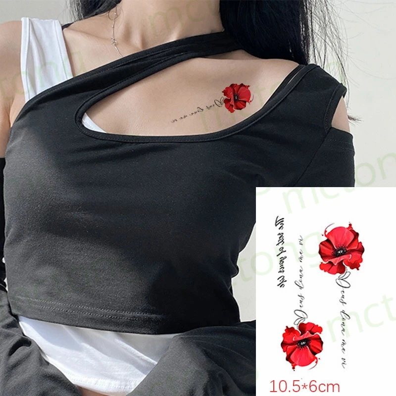 One Time Tatoo Rose Lotus Baller Girls Small Temporary Tattoo Sticker Actress Make Up Tatuaje Festival Tatto Man Woman