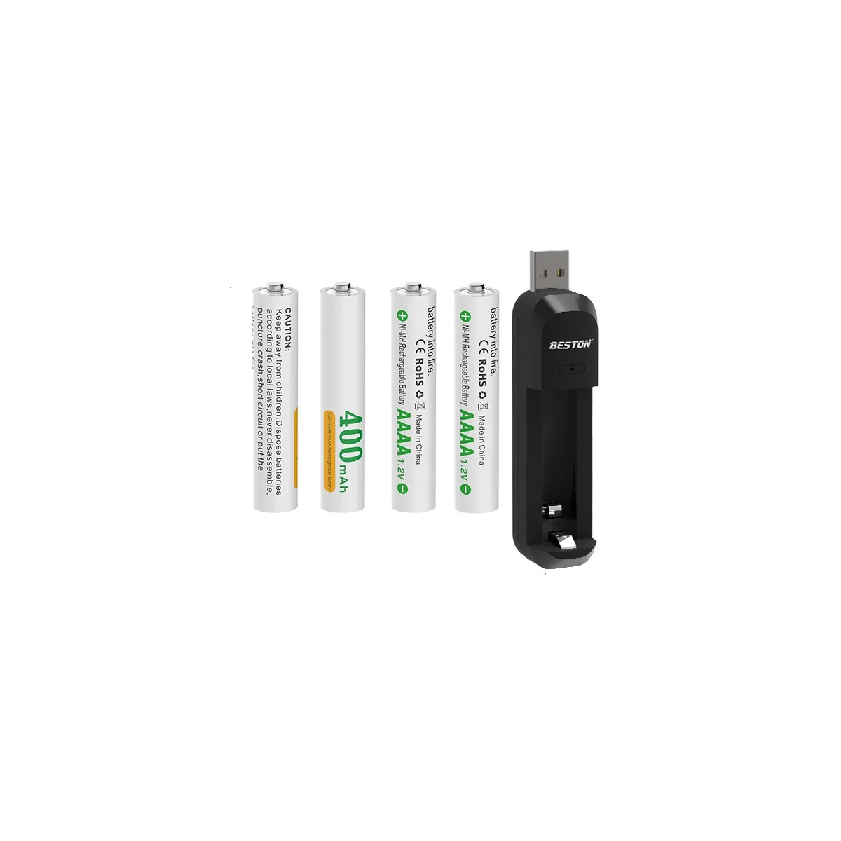 1.2V Ni-MH AA 400mAh Tectra Rechargeable AAAA Batteries for Surface Pen,Active Stylus, With Charger