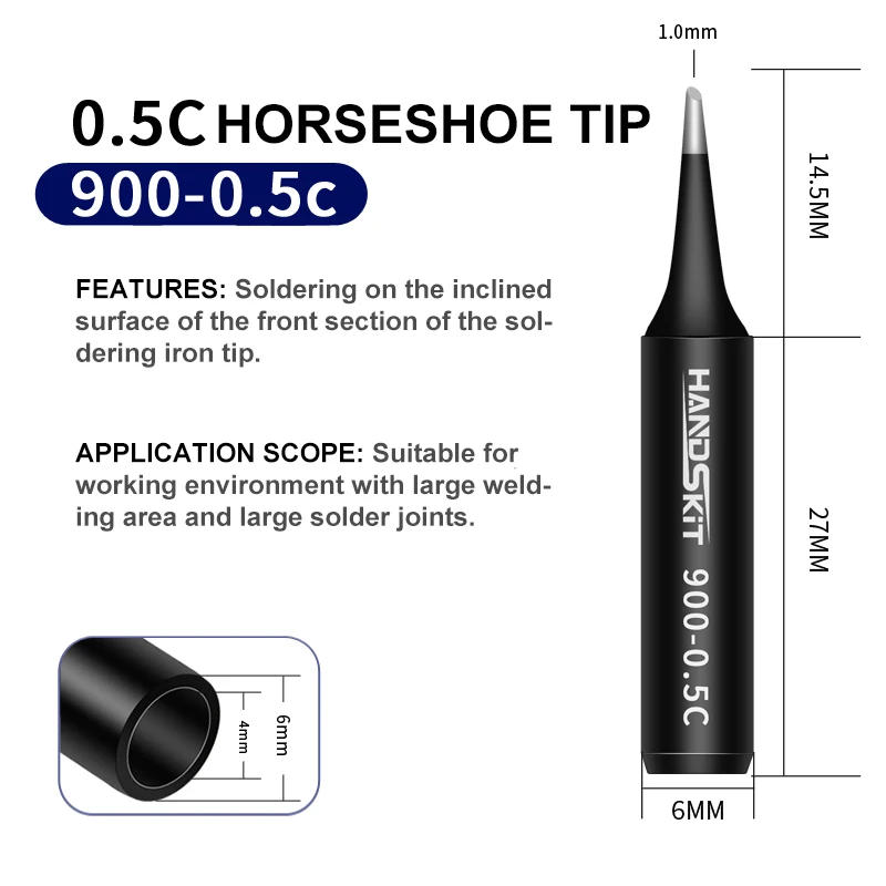 5pcs Lead-free Soldering Iron Tips 900M Serise Sting Welding Tools 900M-T-K 900M-T-I 900M-T-IS For 936 Soldering Station