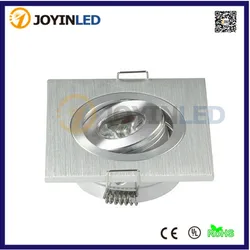 3W High Power Led Reessed Ceiling Light Brush Silver Square Mini Led Spotlight For Living Room Cabinet