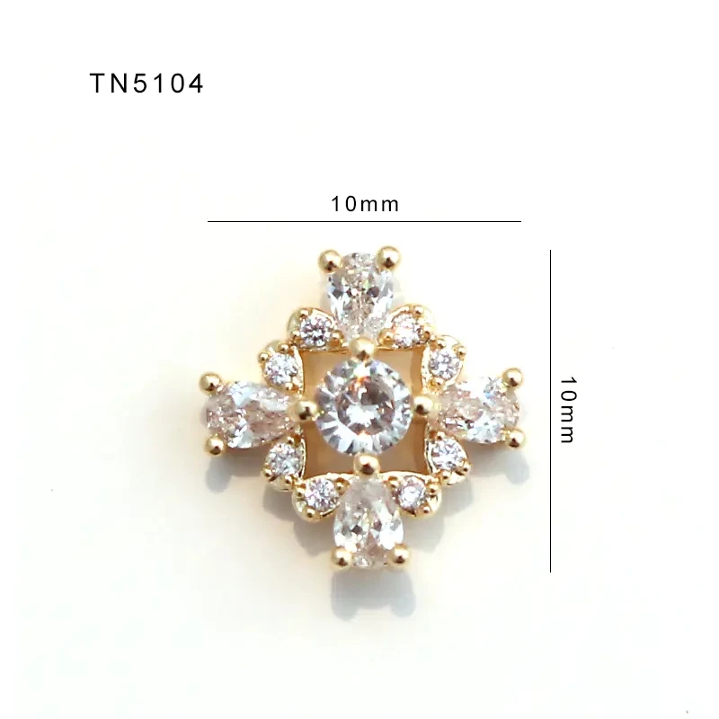 

5pcs/lot TN5104 Luxury Alloy Zircon Nail Art Crystals jewelry Rhinestones nails accessories supplies nail art decorations charms