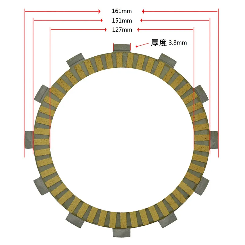 8PC Motorcycle Friction Clutch Disc Plates For Honda VTX1800 VTX1800C VTX1800F VTX1800N VTX1800R VTX1800S VTX1800T 2002-2008