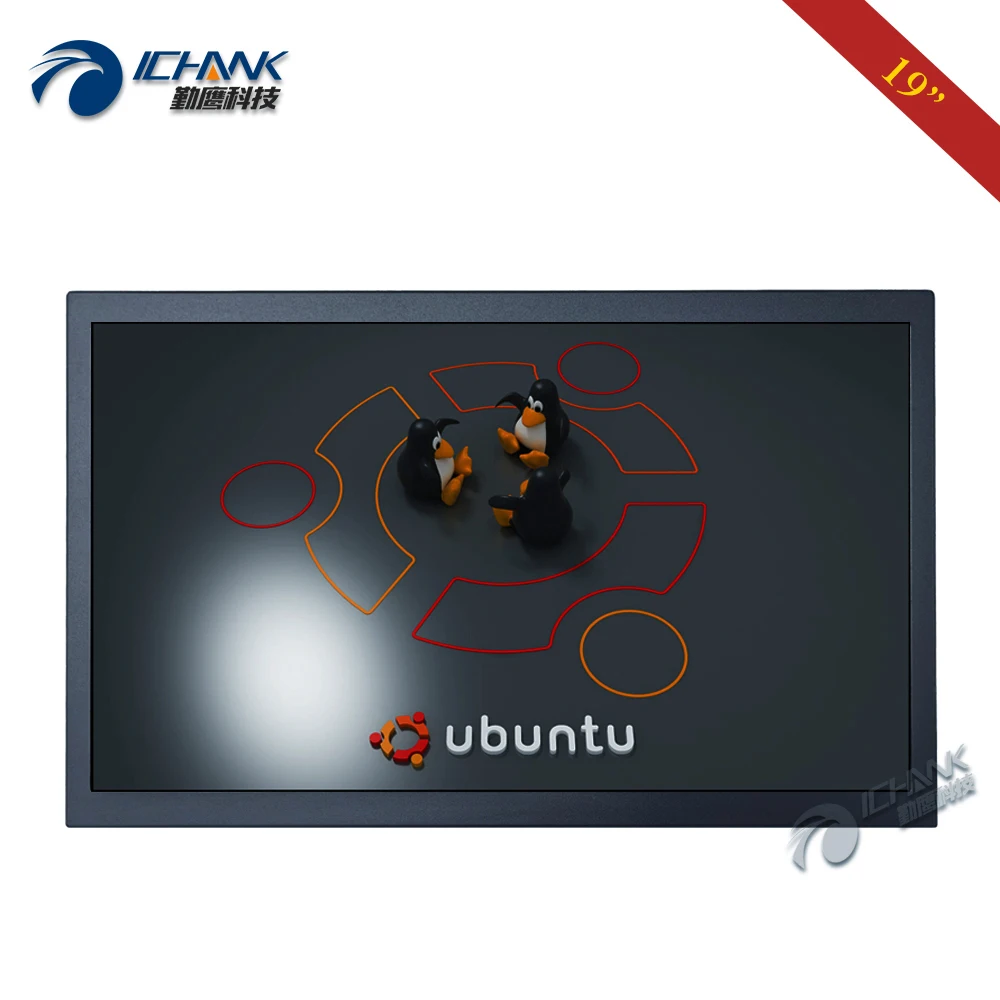 

19" inch PC Monitor 1440x900 16:10 Widescreen HDMI-in USB Support Linux Ubuntu Raspbian Debian OS Touch LCD Screen ZB190TC-592L