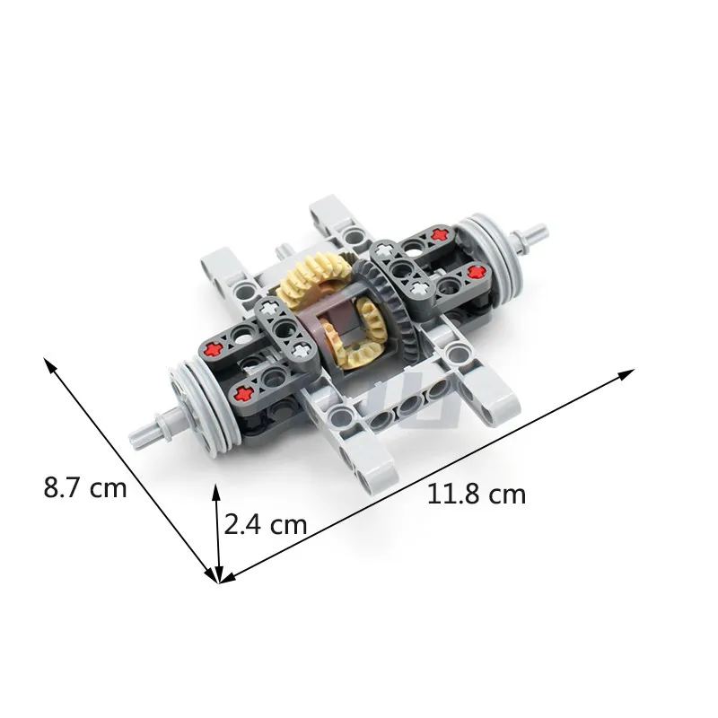 MOC High-Tech Car Rear Drive Suspension Differential System Set Compatible Power Functions M Motor Building Blocks DIY Toys Gift