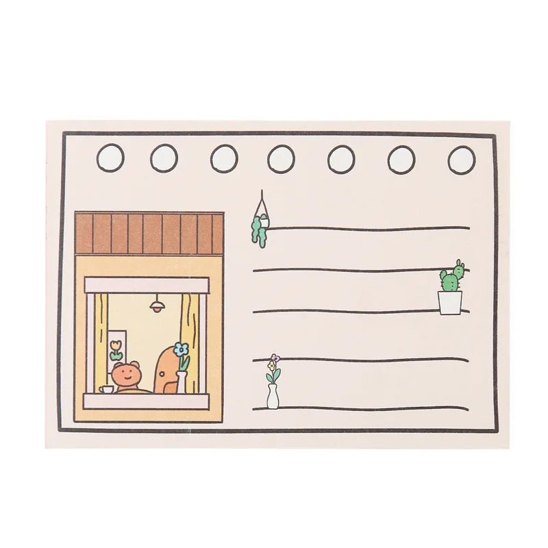 SIXONE-Bloc de notas de chica de dibujos animados, diario de estudiantes de Corea, papelería, Plan de papel, cuaderno Kawaii, suministros de oficina