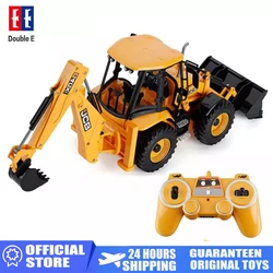 Double E E589 1/20 2.4G 11CH RC Excavator Backhoe Loader Remote Control Model Light Sound Construction Truck Toy Vehicles Models