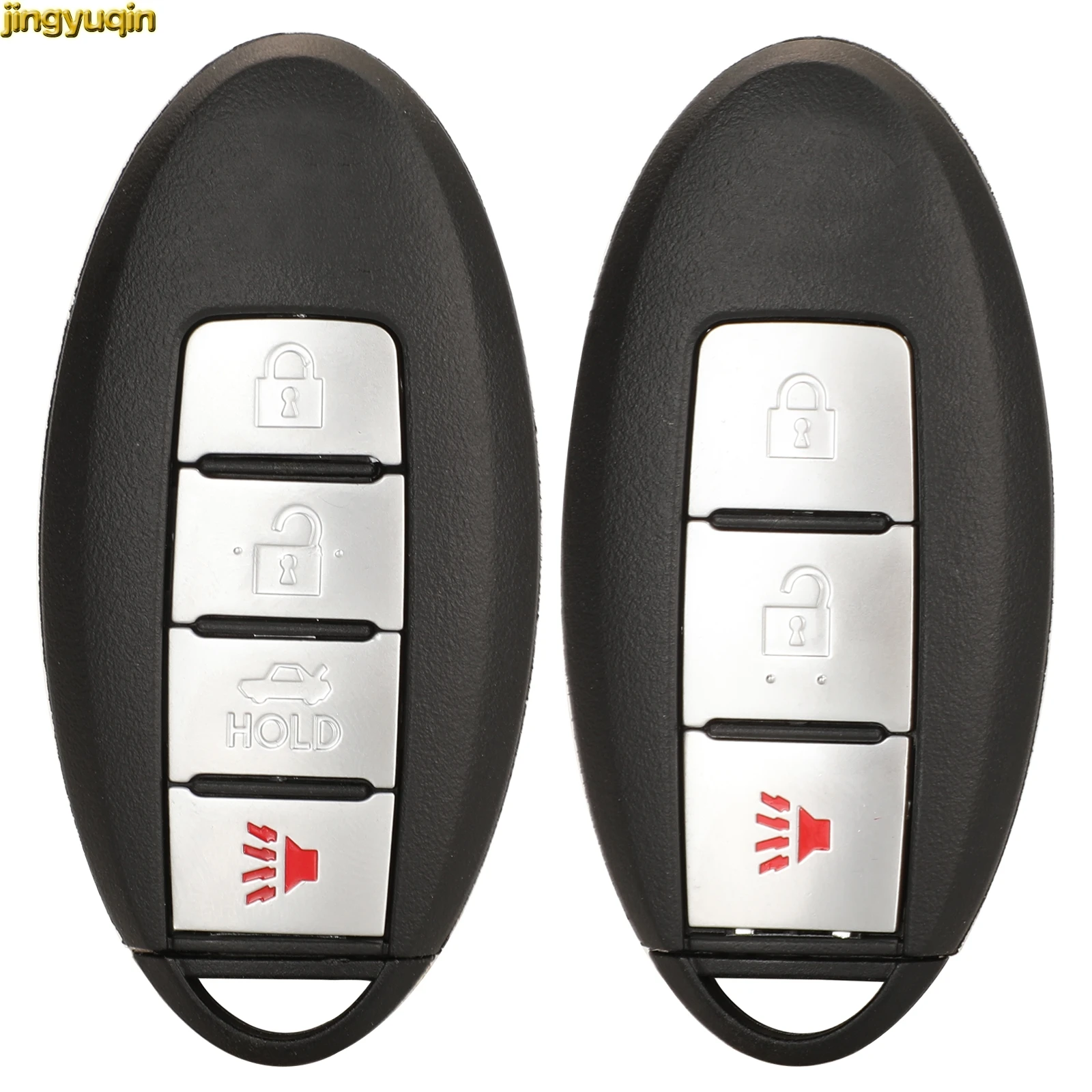 

Jingyuqin Remote Car Key Fob Shell For Infiniti M35 M45 2007 2008 2009 2010 CWTWBU735 3/4 Buttons Smart Case Housing