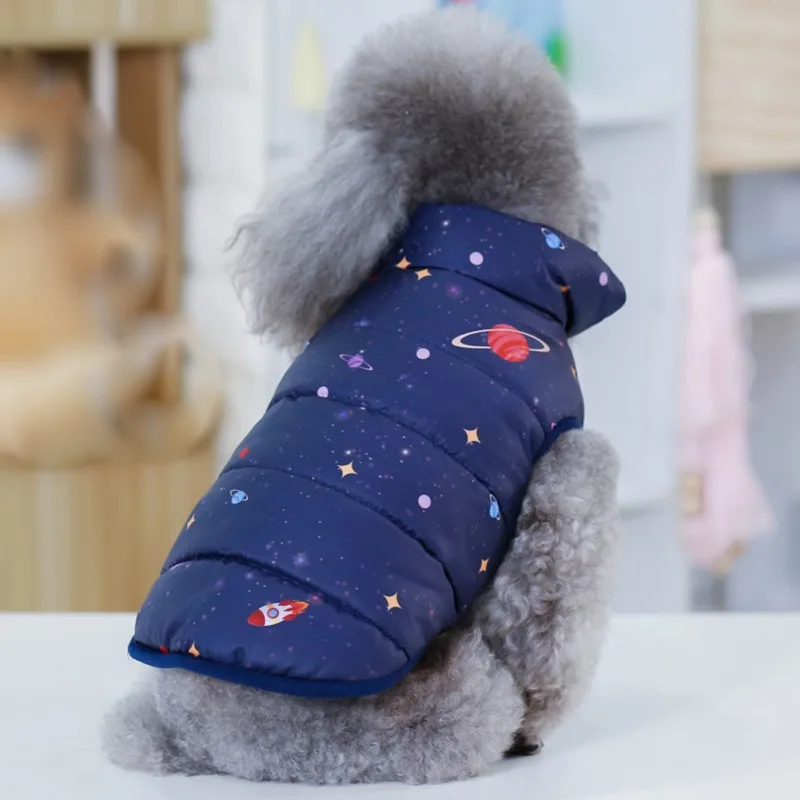 Winter Warm Dog Clothes Pet Vest Jacket Light Weight Warm Dog Coat Puppy Down Clothing For Chihuahua French Bulldog Outfits