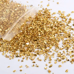 40g Fiocchi di pietra d'oro finto Vetro metallico Glitter Resina epossidica Stampo Art Decor Materiale da otturazione Per resina fai da te Art Jewelry Making