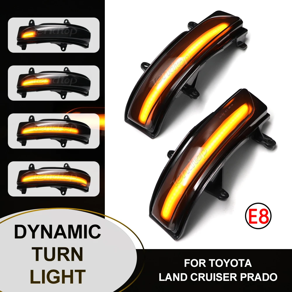 Dynamic Steering Signal Led Light Rearview Mirror Indicator For Toyota Land Cruiser LC200 FJ200 Prado FJ150 Side Mirror LIghts