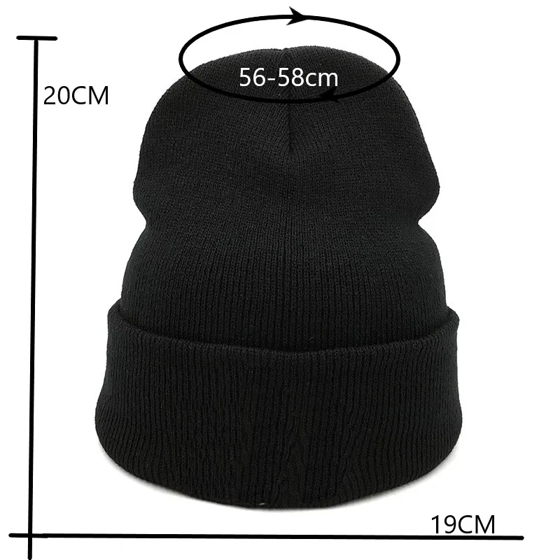 Winter Autumn Cool Trend Crimping Pattern Text Beanies Hats Man Women Child Soft Knit Embroidery Keep Warm Cold Caps Outdoor W72