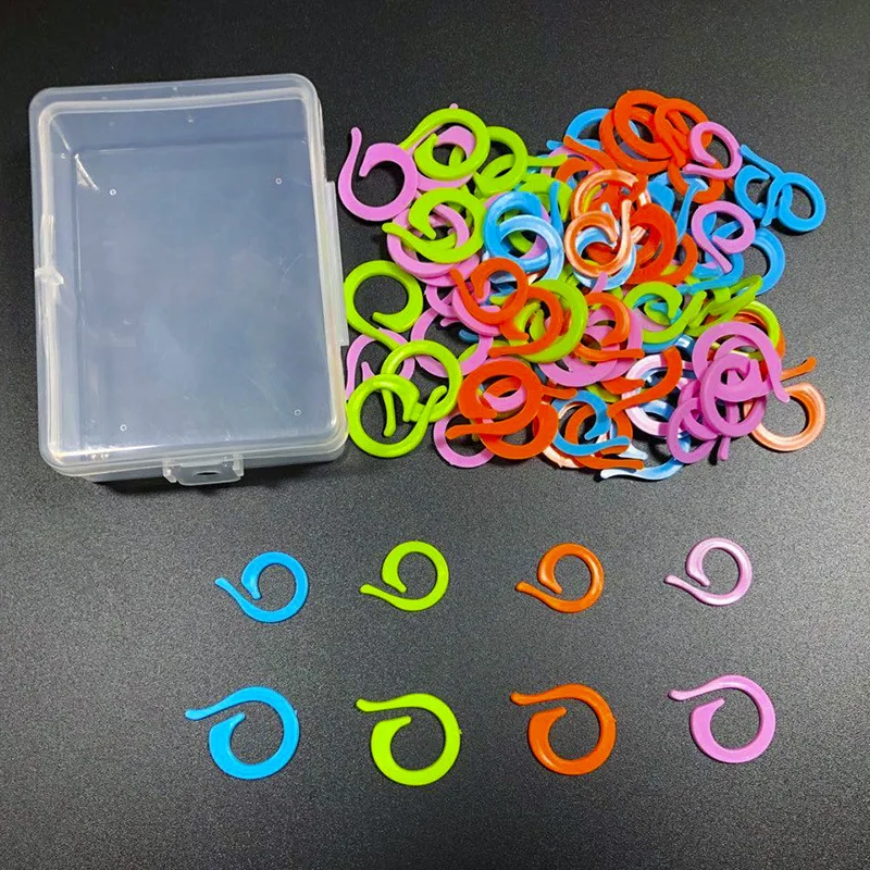 40/50PCS Knitting Crochet Markers small/Large Stitch Needle Clip Markers Ring Sewing Accessories for DIY Weaving Knitting Tools