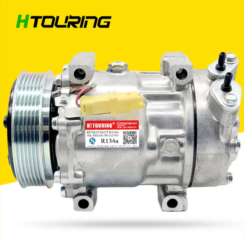 AUTO AC Compressor for Citroen Berlingo C2 C3 Pluriel Xsara Peugeot 206 6453GZ 6453JL 6453JP 6453KS 6453LF 6453LH 6453LN 6PK 12V