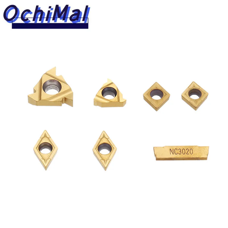 7pcs Carbide Inserts For 12mm Shank Lathe Boring Bar Turning Tool Holder