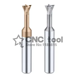 HRC60 TiCN Coated Solid Carbide Dovetail Milling Cutter End Mill 3 4 5 6 8 10 12 14 16 20mm*45/60/75Degree Alloy Straight Shank