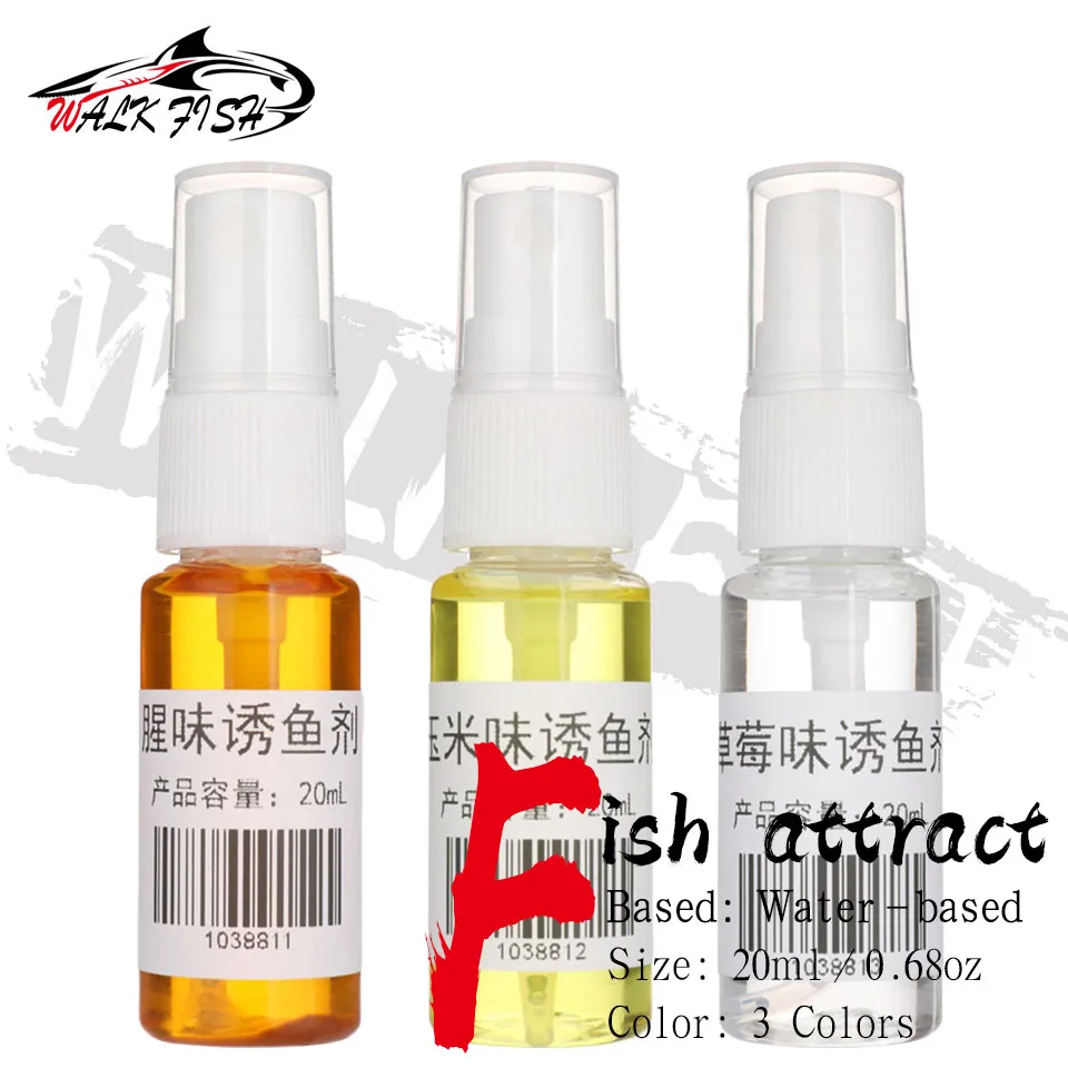 WALK FISH Fishing Lure Spray Strong Fish Attractant Fishing Scent For All Kind Of Lures and Baits Flavor Oil Scents Cheese Smell