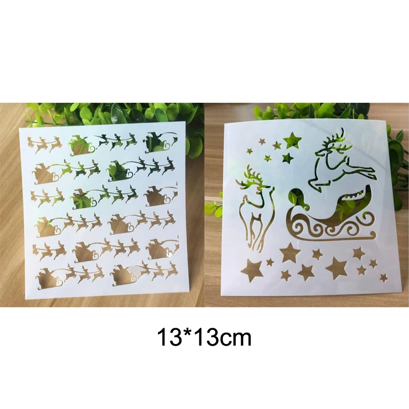 

Stencil Deer DIY Christmas Old Man Layering Stencils For Wall Painting Scrapbooking Stamping Album Decorative Embossing Template