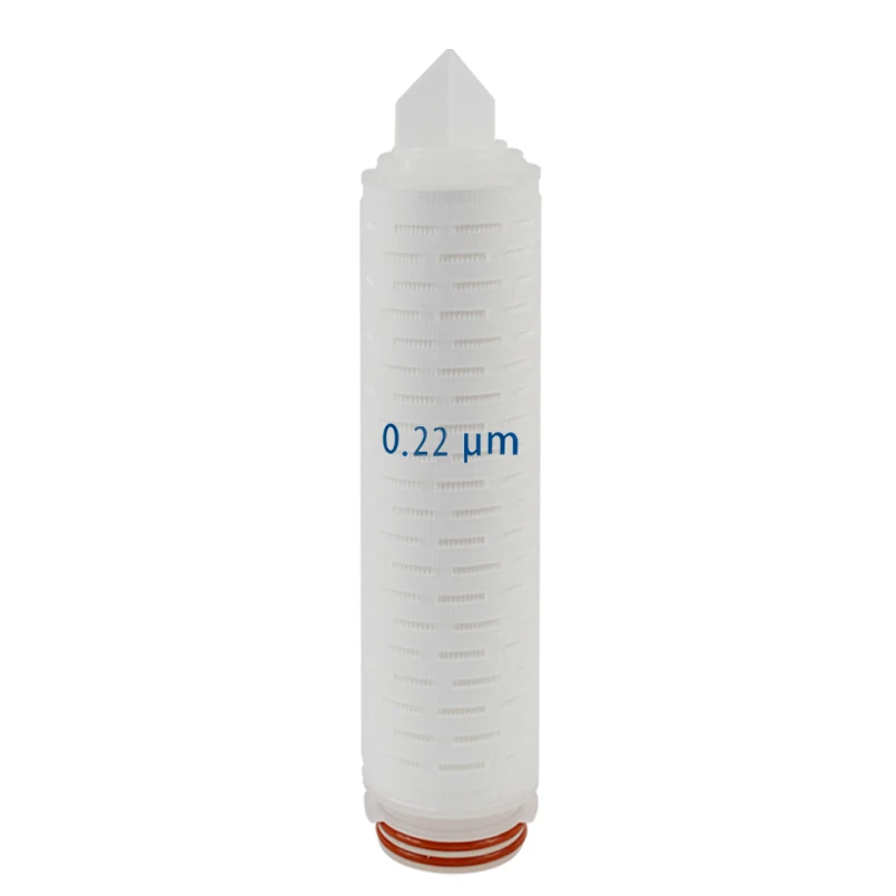 0.22 µm Polypropylene Micro fiber Membrane Pleated Filter Cartridges 10 Inch, 226 O'Ring Design&Bayonet, Compatible Parker&Pall