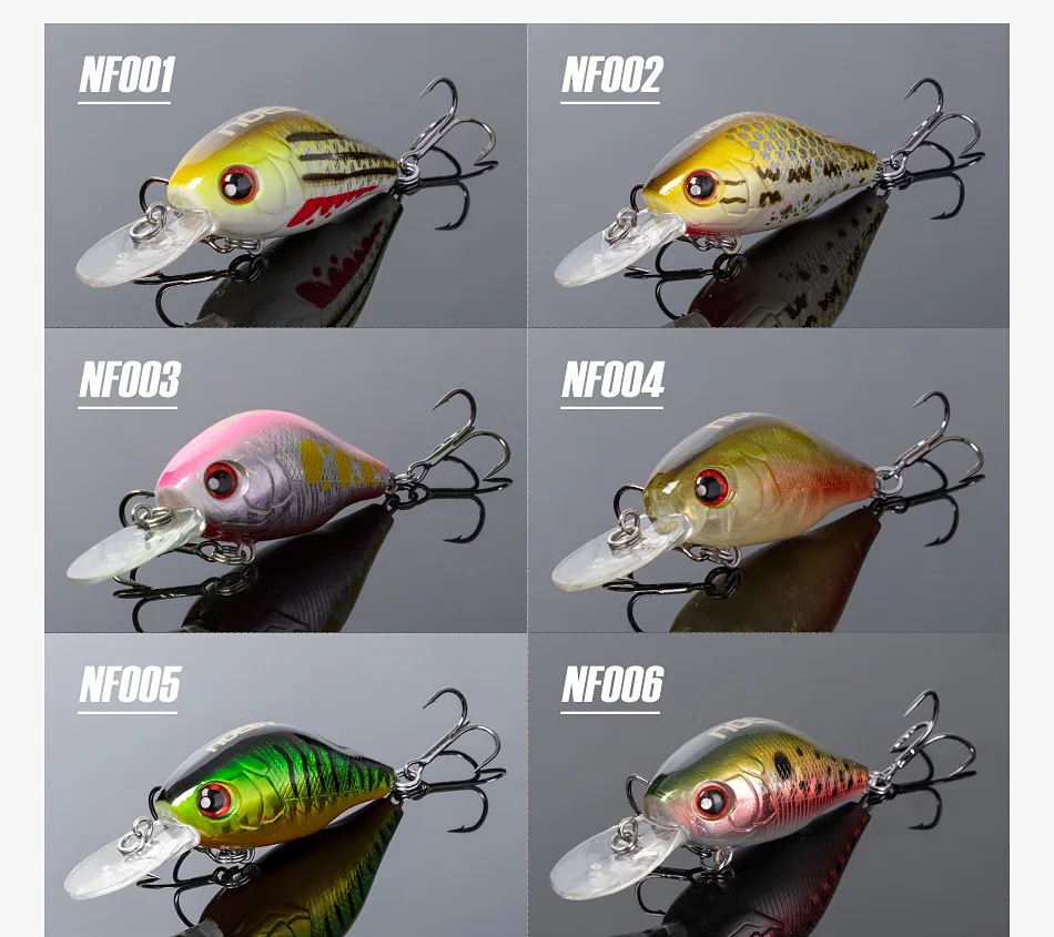 NOEBY Mini Schwimmender Crankbait Köder 45mm 8g Jerkbait Harter Köder für Forelle, Hecht, Barsch, Süßwasser-Angeln – Detail 12