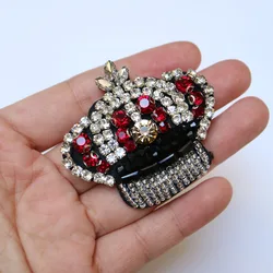 Fashion beaded appliques patches for clothing DIY sew on rhinestone patch crown butterfly Embroidery parches bordados para ropa
